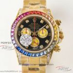 MR Factory Rolex Cosmograph Daytona Rainbow 116598 40mm 7750 Automatic Watch - All Gold Case